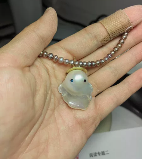 啊飘 配件S925银 自然光和灯光下对比