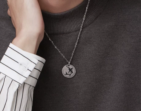 《老人与海》s925银项链男潮嘻哈简约百搭...