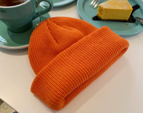 ins糖果色针织帽瓜皮帽男潮秋冬季纯色毛线...