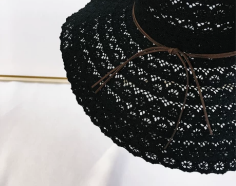 K姐 欧美夏季新百搭沙滩草帽外出防晒宽檐帽...