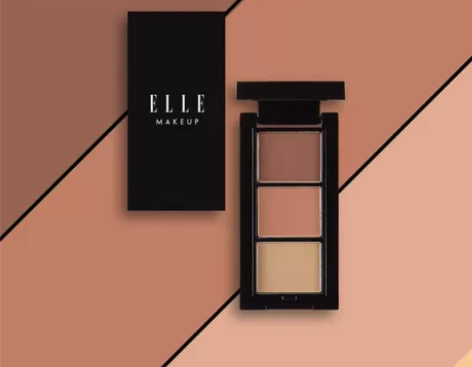 elle三色塑形眉粉浅棕色,3g,全新未用...