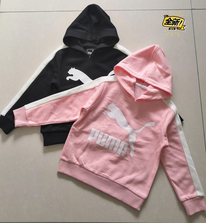 Puma/彪马新儿童纯棉卫衣男女童连帽套头...