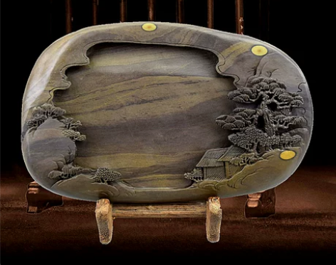 清仓端砚砚台学生文房四宝书法绘画梅花坑天