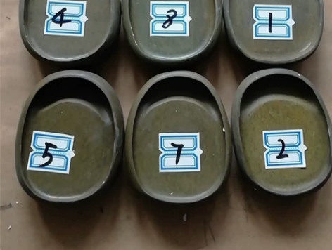 歙砚黄鱼子砚，1到9号8X6X2.3厘米4...