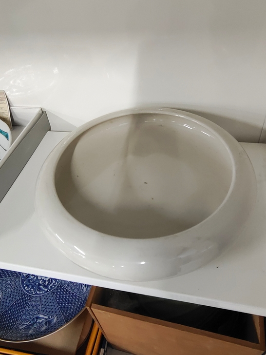 德州古运斋日本回流：白瓷茶洗