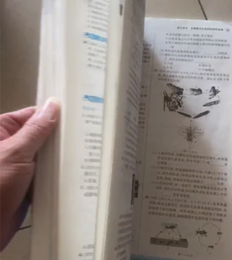 初中生物八年级53人教版 几乎全新就写了几...