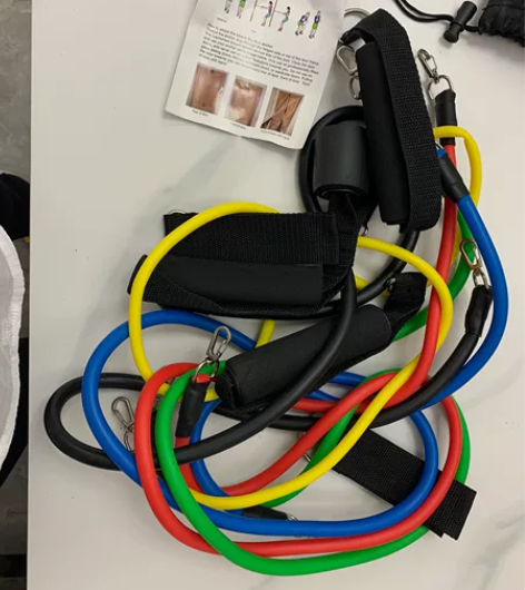 11件套多功能弹力绳拉力器，外贸尾单，送双...