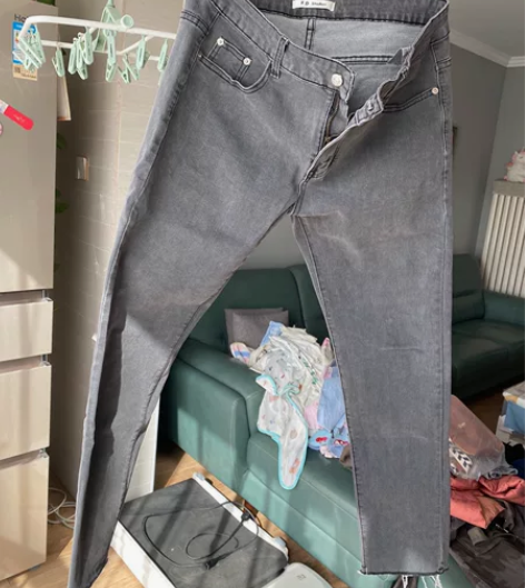 男士灰色牛仔裤潮百搭XXL 感兴趣的话点“...