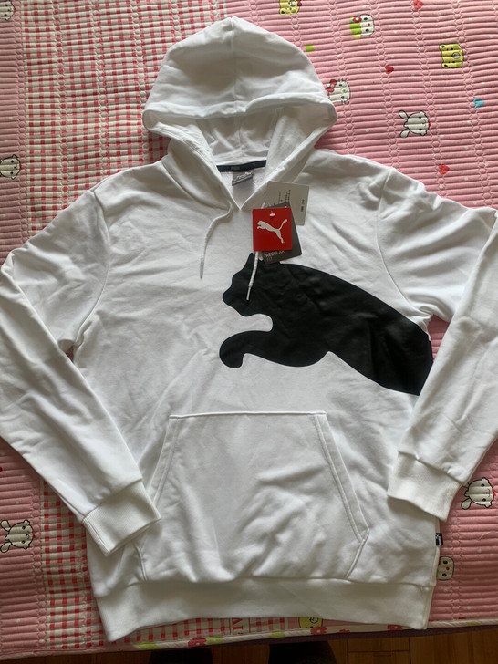 彪马PUMA男款大logo黑白经典透气休闲...