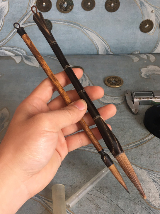 牛角老毛笔。70年代的东西，莱州出品。牛角...