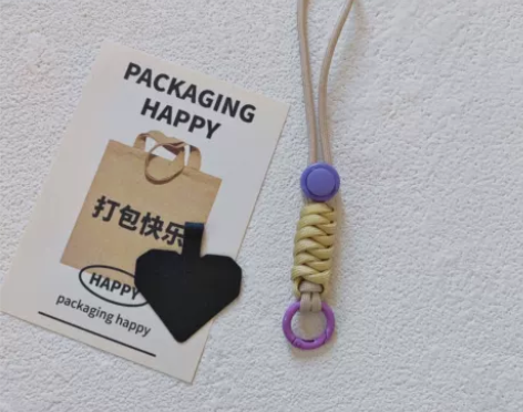 手机挂绳女款高级感ins风少女心彩色撞色腕...