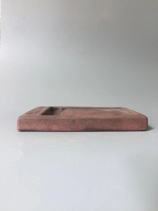 清代紫砂画眉砚台