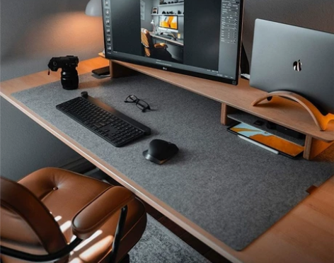 鼠标垫 鼠标垫桌垫R1超大号毛毡简约定制游...