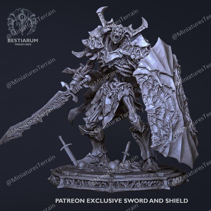 骷髅武士   3D打印STL动漫模型手办图...