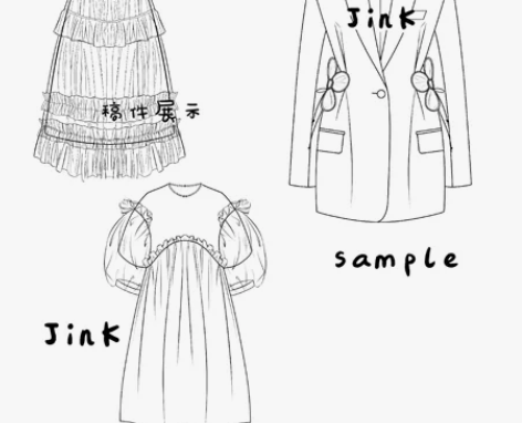 款式图代画 服装线稿 AI或者procre...