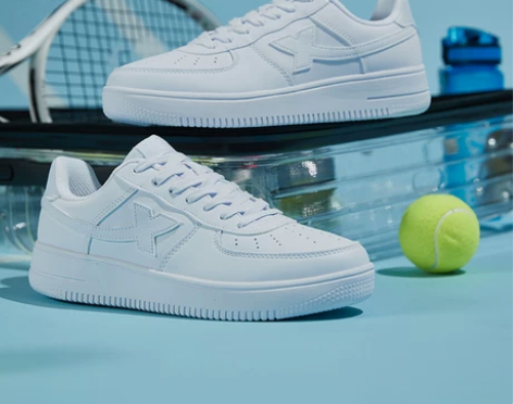 特步小白鞋女鞋休闲鞋男空军一号运动鞋板鞋