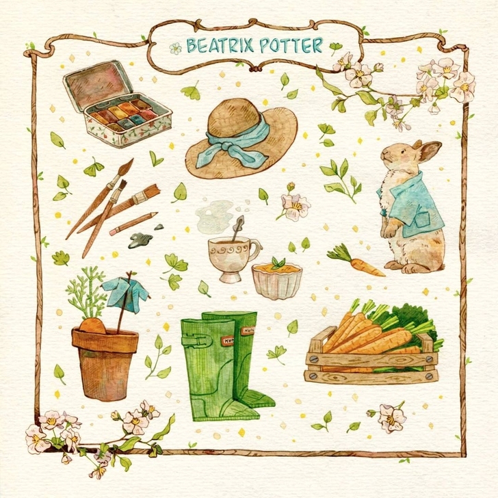 A93 水彩插画 儿童插画 可爱小动物等 ...