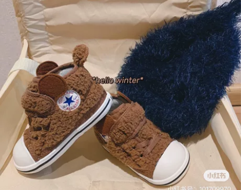 匡威布朗小熊！超爱的一双鞋！谁穿谁可爱。日...