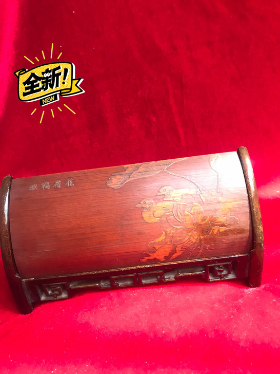全新 ：热卖古玩文玩 老件竹黄木纯手工雕刻...