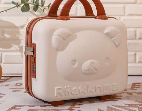 新款小熊手提行李箱女可爱迷你收纳包14寸小...