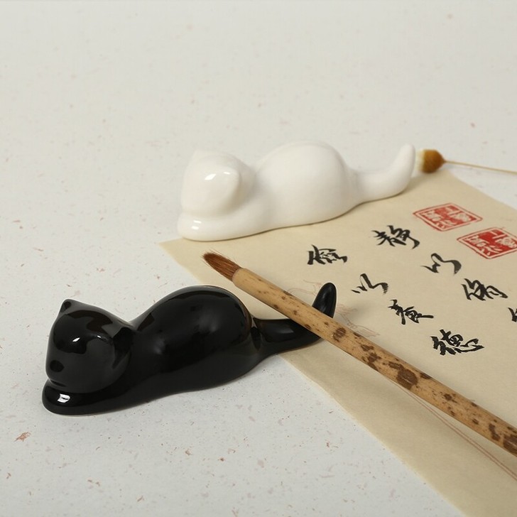 黑白猫笔搁