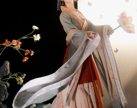 俏佳人原创汉服女（春雨）南北朝大袖襦魏晋春...