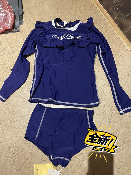 泳衣素色韩版时尚藏青色