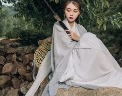 魏晋风日常汉服齐腰襦裙 上课拍照穿了一次，...