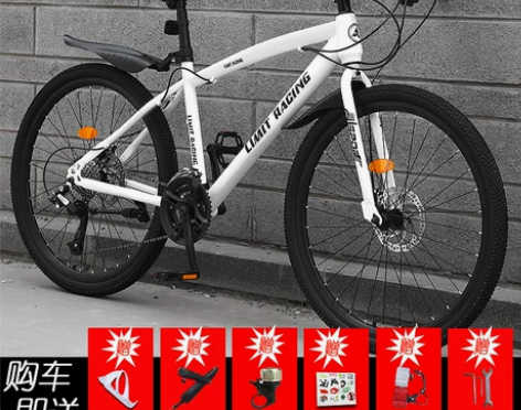 山地自行车越野单车男女式变速跑车轻便上班大...