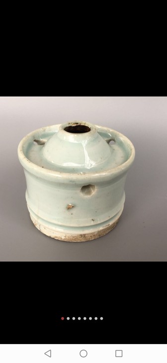 明清德化青瓷油灯，色如湖田影青，温文而雅，...