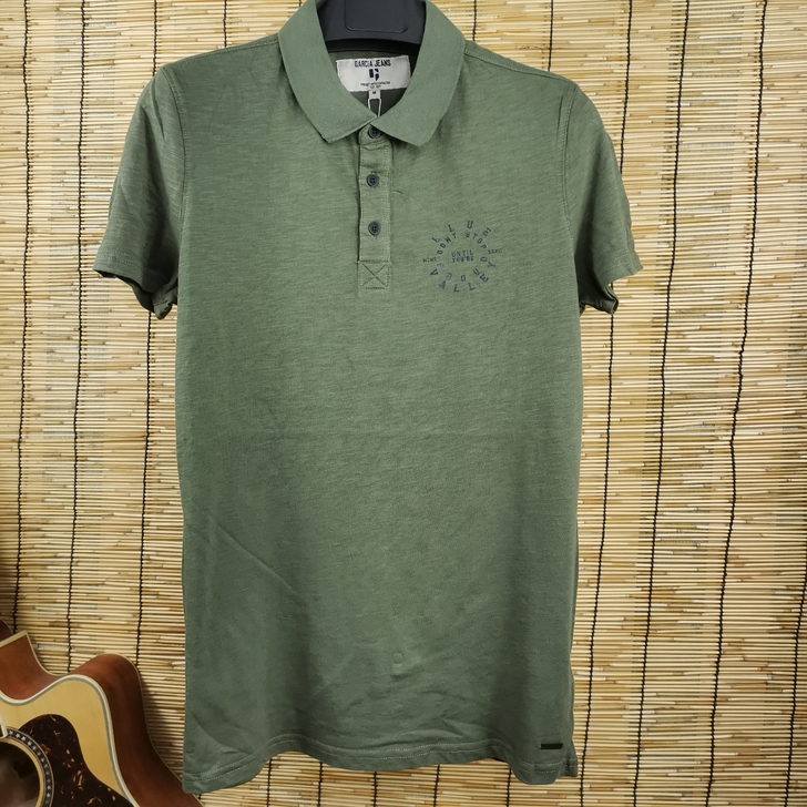 荷兰单GARCIA JEANS竹节棉素色短...