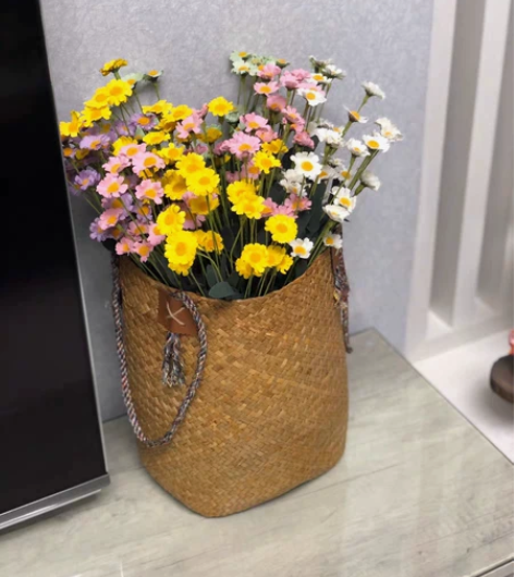 仿真花PE小雏菊花束欧式田园家居客厅假花绢...