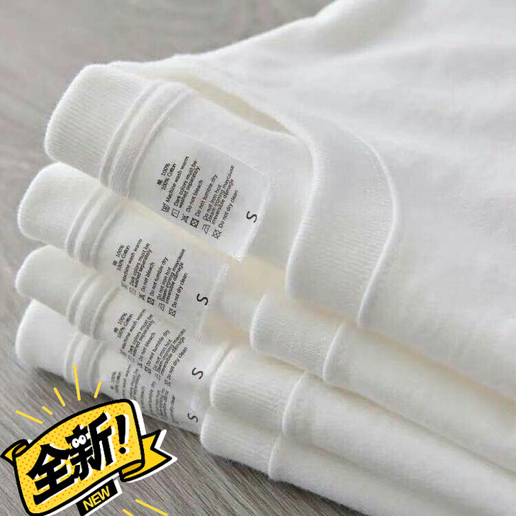 【买一 送一】圆领素色纯棉T恤日本外贸纯白...