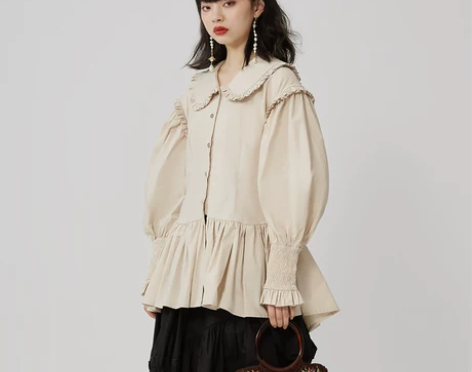 蜜汁原创《少女革命》小系列设计感娃娃领荷叶...