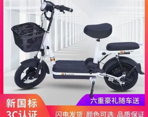 新国标小王子飞鸽款电动自行车48v电瓶车男...