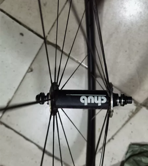 死飞 CHUB花鼓 前后轮组 50碳刀 感...