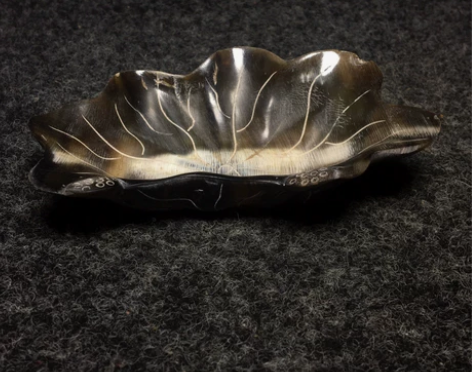 荷叶笔洗 宝贝长约：11.7cm 宽约：7...