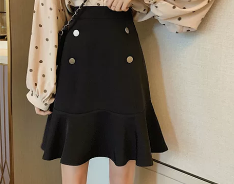 大码适合胯大腿粗半身裙女秋显瘦中长裙高腰a...