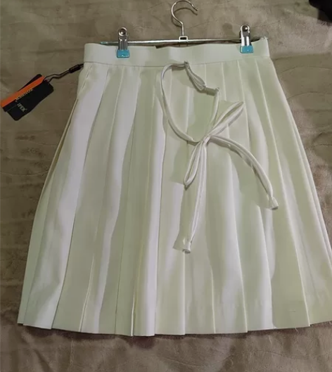 中牌制服馆 纯白色 中裙 L码 送领结