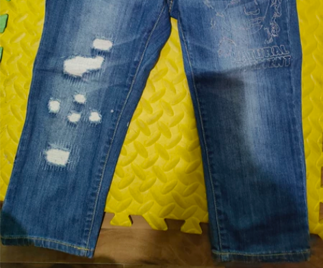 淑女屋自然元素七分牛仔裤150码 专柜正品...