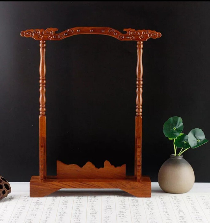 (全新)送毛毡哦！悦轩阁笔挂，祥云红檀毛笔...