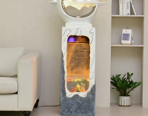 轻奢客厅落地摆件流水鱼缸办公室招财水景送礼...