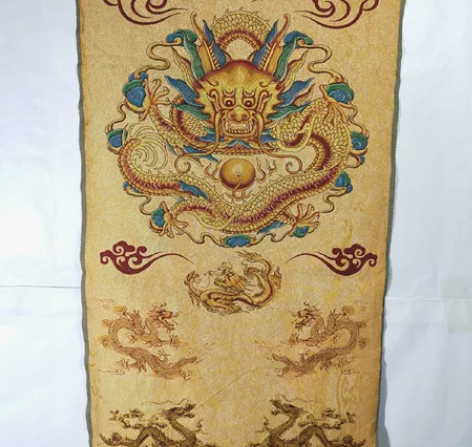 赔钱急出，高价买的唐卡（九五之尊龙 ）刺绣...