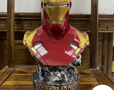 复仇者联盟钢铁侠战争机器半身手办摆件雕像生...