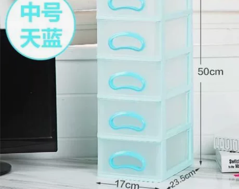 桌面塑料透明收纳盒多层抽屉式化妆品内衣收纳...