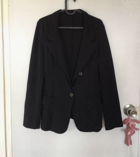 朝花夕拾—黑色休闲长款西装，我人生中第一件...