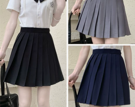 jk百褶裙女灰色jk裙黑色夏季jk短裙子基...