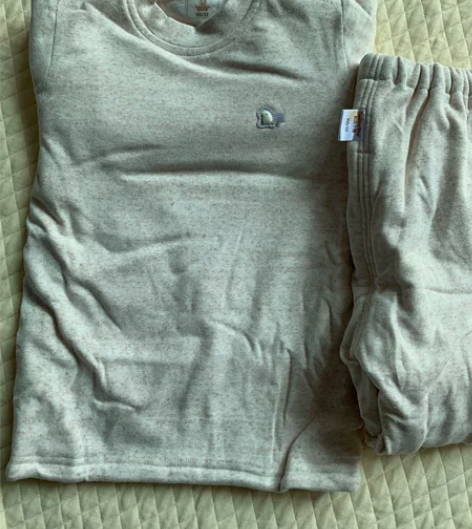 时尚小熊，110码肩扣加绒二件套，衣长45...