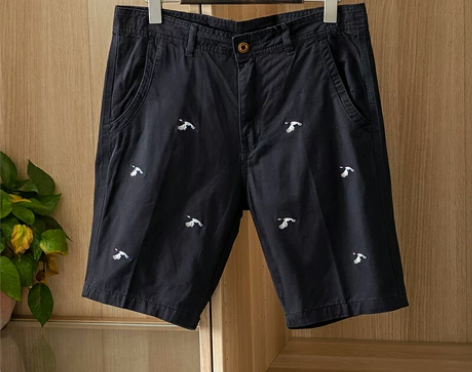 硬货！全身精美刺绣！外贸剪标夏季男士时尚休...