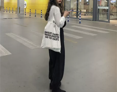 韩版宽松显瘦阔腿裤休闲裤女港风复古百搭高腰...